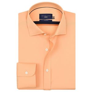Camisa vestir hombre naranja claro fácil planchar algodón - Brian Oak - 1