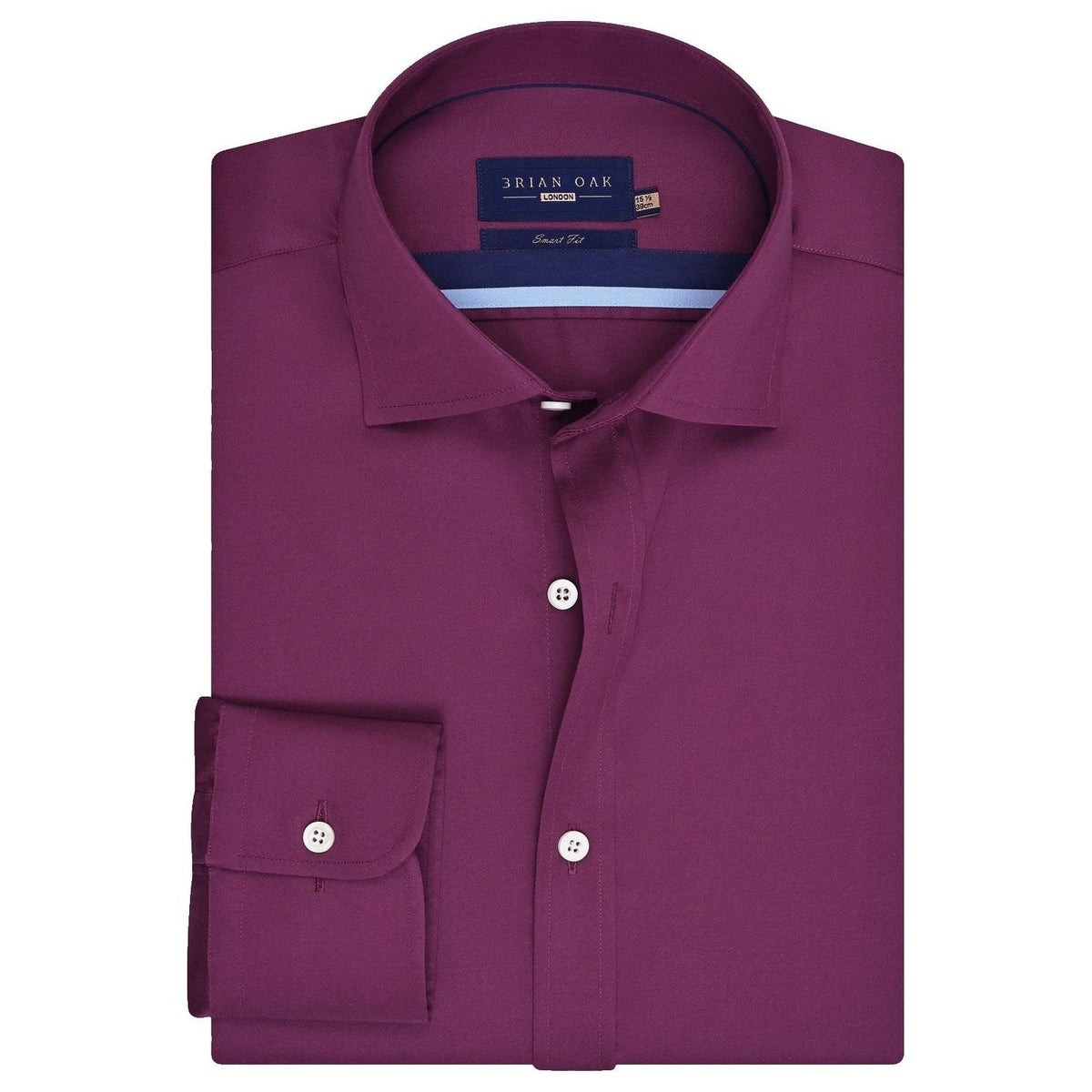 Camicia da uomo satin prugna elegante - Brian Oak - 1