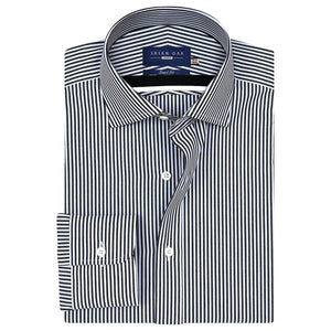 Chemise formelle rayée noir et blanc homme coton - Brian Oak - 1