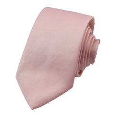 Men's Tie & Hankie Handkerchief Pocket Square Neck Tie Satin Silk Light Dusty Pink Peach