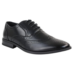 Chaussures noires pour homme style Oxford Richelieu Brogues Derbys formel habillé
