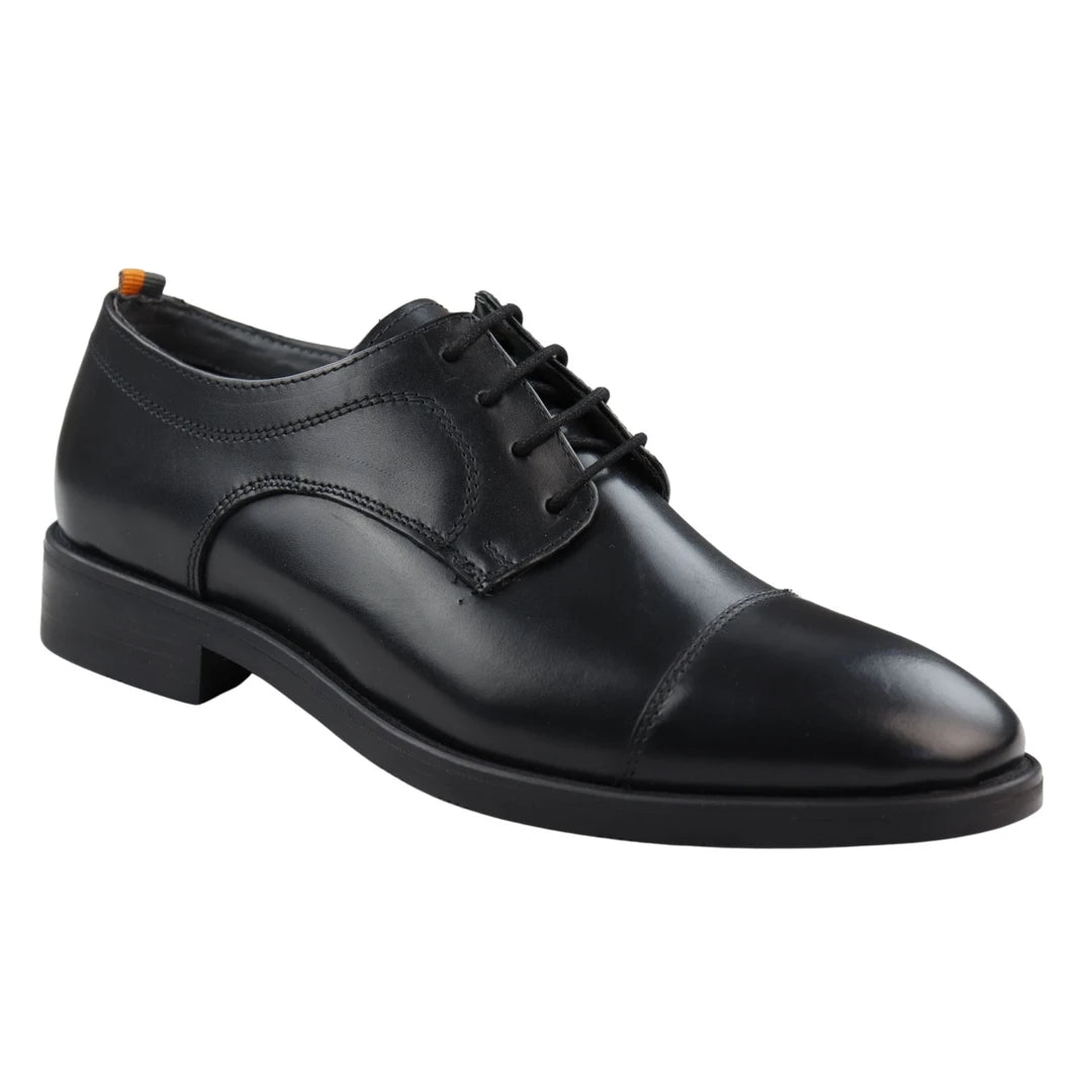 Men s Laced Oxford Real Leather Black Brown Dress Shoes TruClothing
