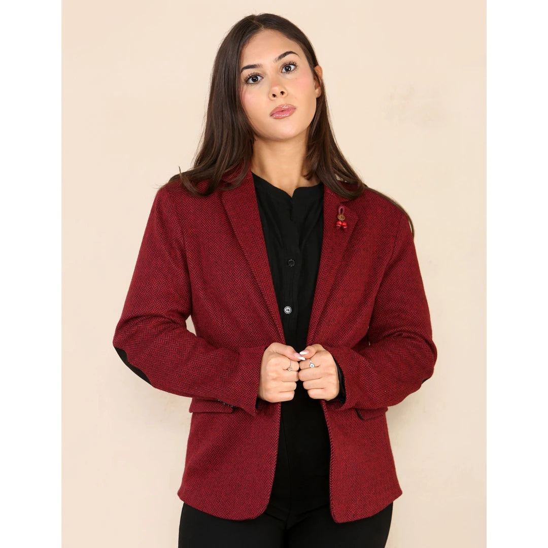 Oxblood 2025 blazer womens