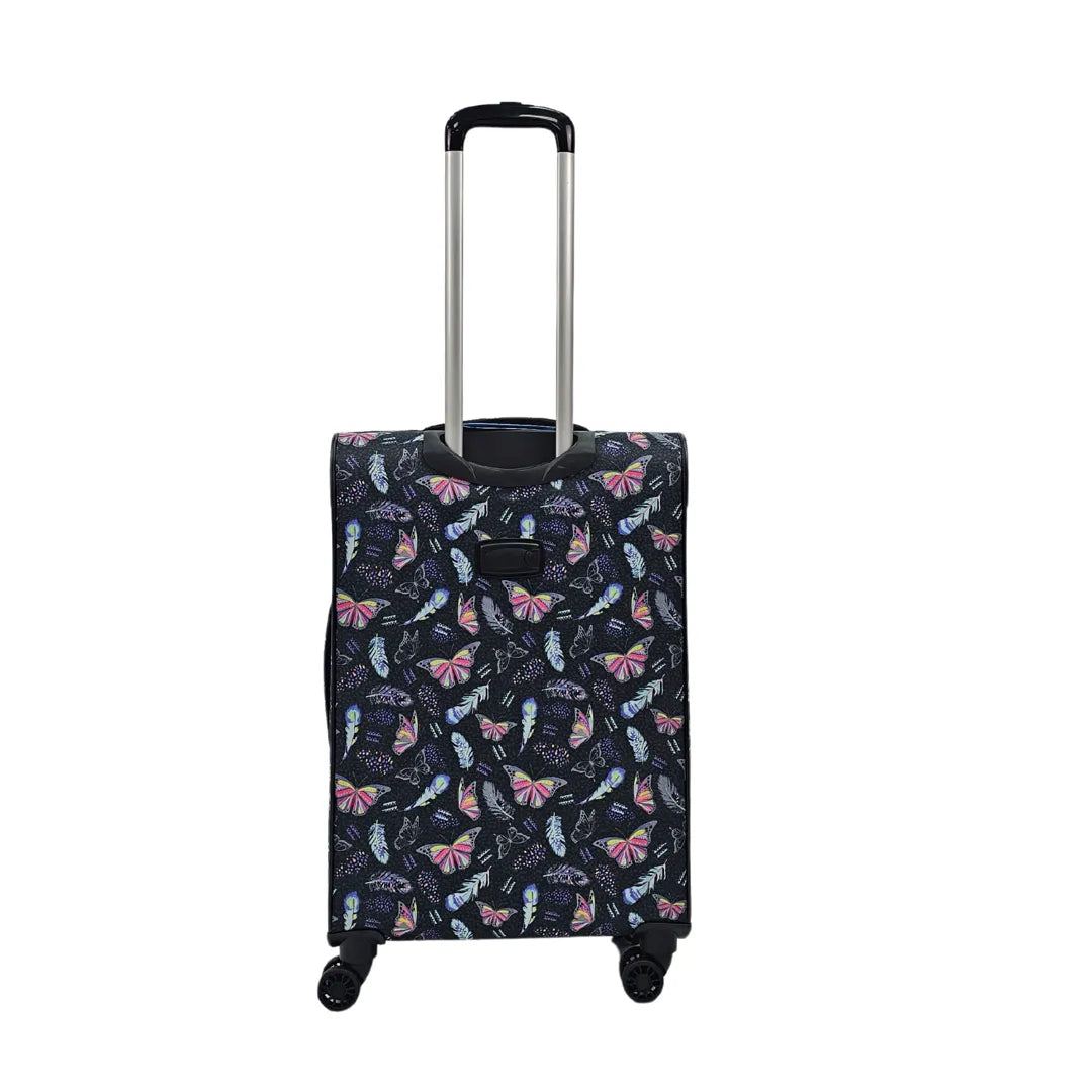 Softshell-Koffer mit Schmetterlingsblatt-Karomuster