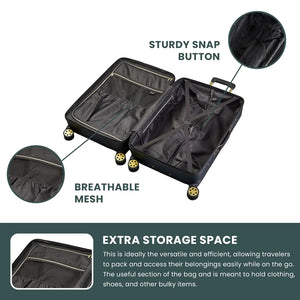 Vintage - Suitcase Hard-Shell 4 Spinner Wheels Travel Bag-TruClothing