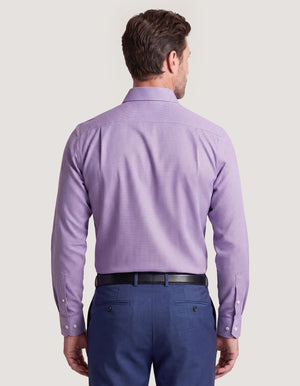 Chemise à carreaux violette et blanche homme - Brian Oak - 4