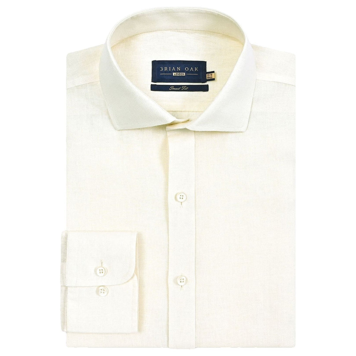 Herren Leinenhemd Creme, leicht, atmungsaktiv - Brian Oak - 1