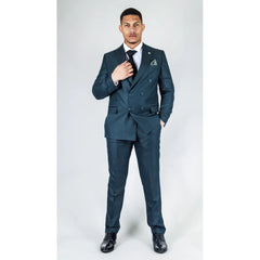 STZ93 - Men's Green Double Breasted 2 Piece Suit