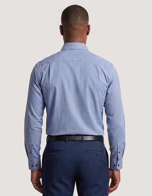 Camisa de Vestir Cuadros Azules Hombre Algodón - Brian Oak - 4
