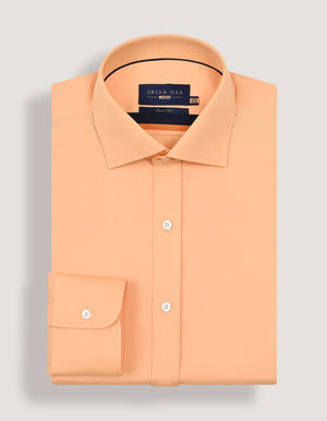 Camisa vestir hombre naranja claro fácil planchar algodón - Brian Oak - 3