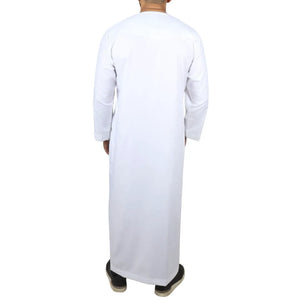 Men's Thobe Jubba String Tassel Emirati Omani Kaftan-TruClothing