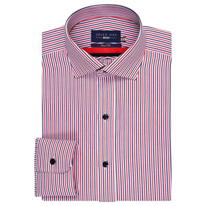 Camisa formal rayas rojo azul hombre - Brian Oak - 1