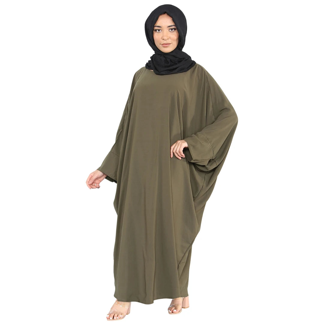 Damen Schmetterling Batwing Abaya Gebet islamischen Jilbab Robe Dubai Saudi Modest