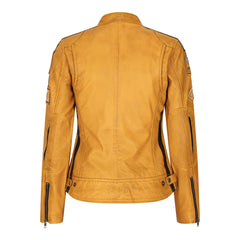 Women's Leather Motorcycle Biker Jacket