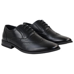 Chaussures noires pour homme style Oxford Richelieu Brogues Derbys formel habillé