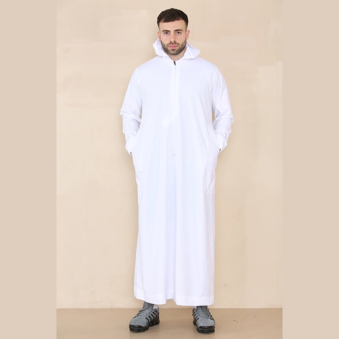 Men s Muslim Slim Or Regular Fit Hooded Thobe TruClothing men-s-muslim-slim-or-regular-fit-hooded-thobe-truclothing