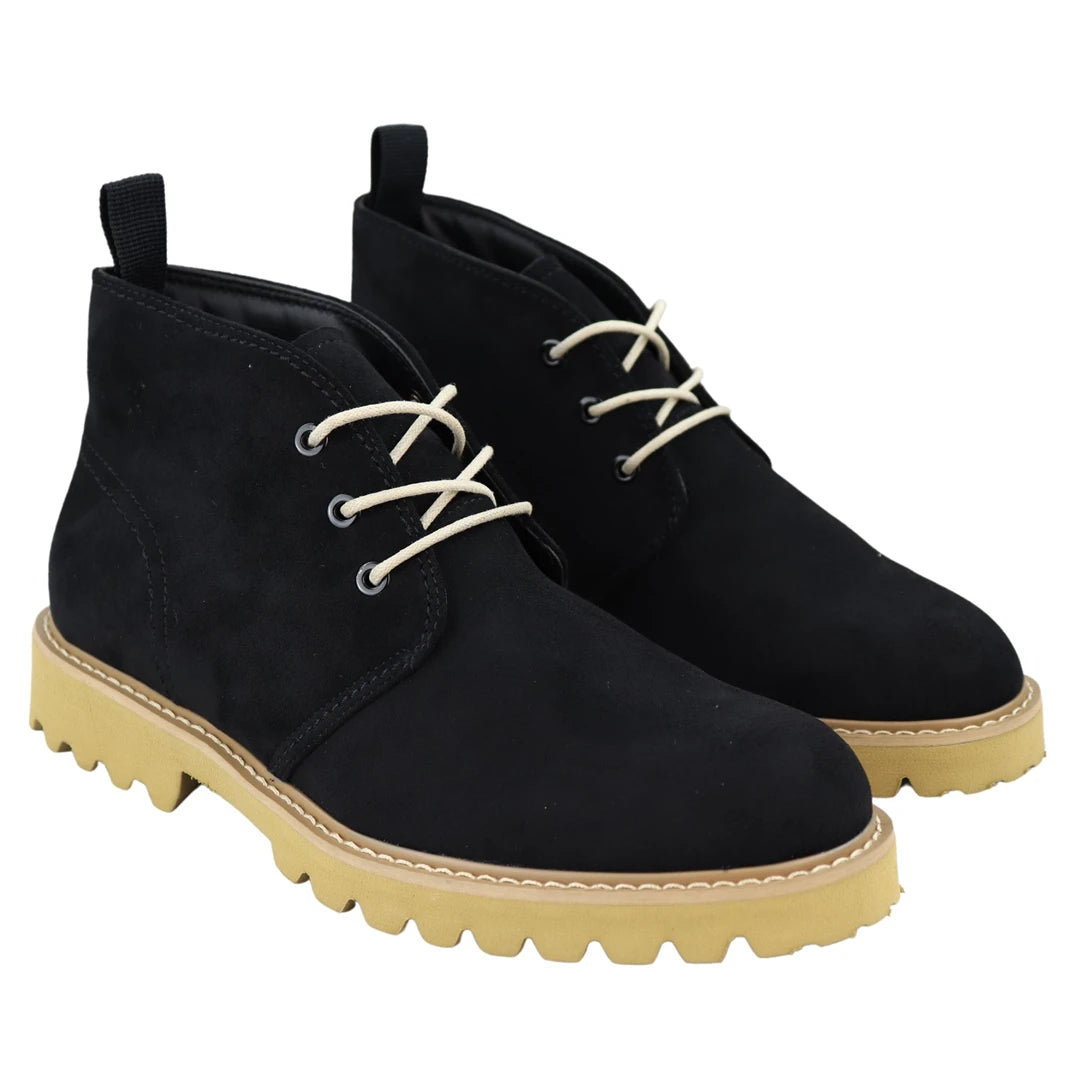 Mens Casual Hiking Boots Jeans Laced Ankle Suede Chukka