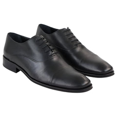 Chaussures noires pour homme style Oxford Richelieu Derby habillées formelles cuir véritable