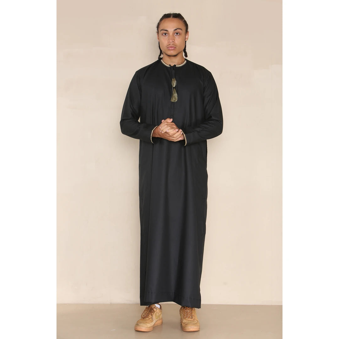 Herren Emirati Omani Thobe Jubba Islamische Kleidung Muslim Kaftan Eid Robe