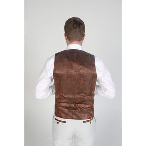 Mark - Men's Beige Check Waistcoat-TruClothing