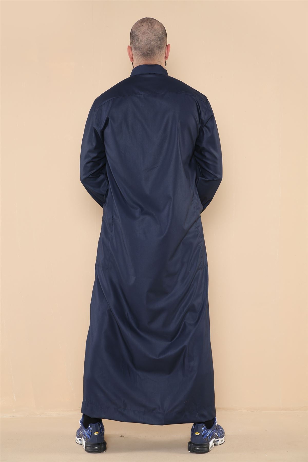 Vestimenta musulmana y arabe Jubba de algodón con cuello para hombre