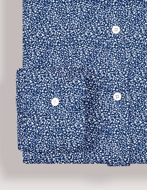 Herren Hemd marineblauer Blumenranken-Druck - Brian Oak - 4