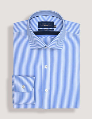 Camicia da Uomo Formale Righe Verticali Blu Cielo - Brian Oak - 4