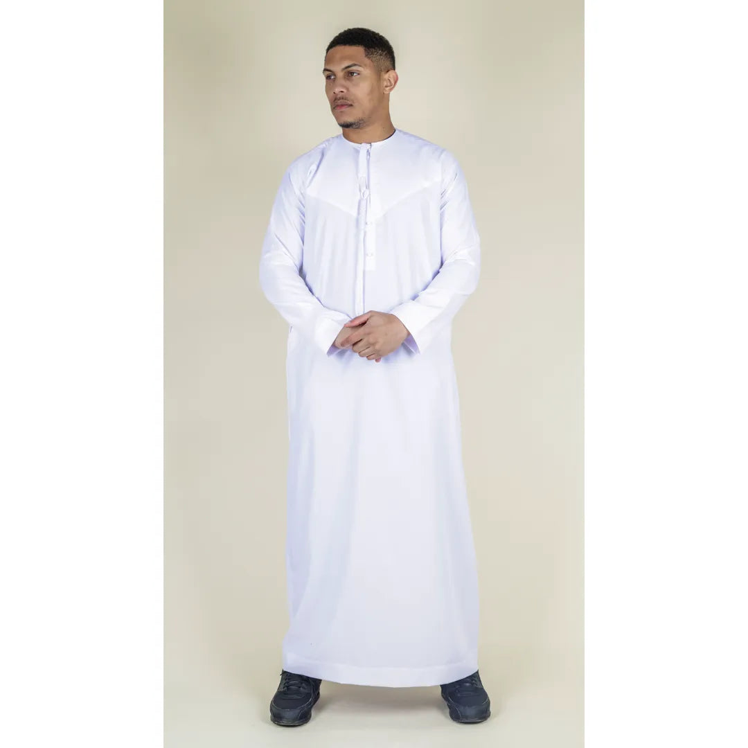 Thobe pour homme dishdasha tunique des émirats Oman arabe tenue musulmane kaftan Eid avec pampille