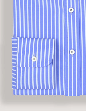 Camicia da Uomo in Cotone Striata Azzurro Cielo - Brian Oak - 4
