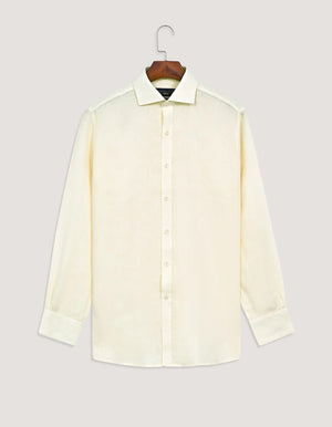 Herren Leinenhemd Creme, leicht, atmungsaktiv - Brian Oak - 4