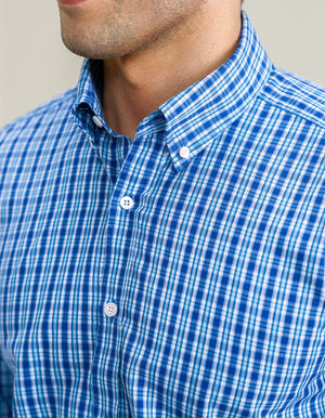 Himmelblaues Karohemd Baumwolle Herren - Brian Oak - 4