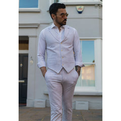 Mens light grey 2025 waistcoat and trousers