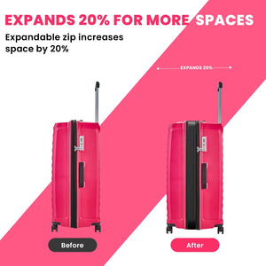 Sunwave - Suitcase Expandable Hard-Shell 4 Spinner Wheels-TruClothing