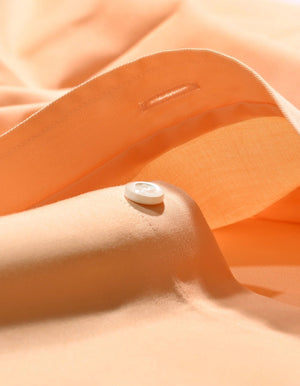 Camisa vestir hombre naranja claro fácil planchar algodón - Brian Oak - 5