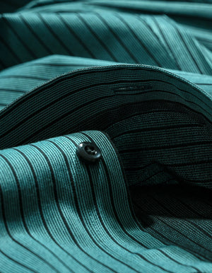 Camisa Dobby Rayas Verde Mar Hombre - Brian Oak - 5