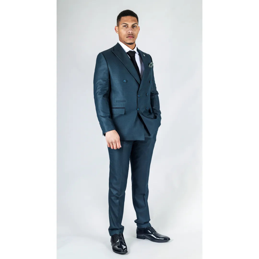 STZ93 - Men's Green Double Breasted 2 Piece Suit