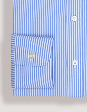 Camicia da Uomo Formale Righe Verticali Blu Cielo - Brian Oak - 5