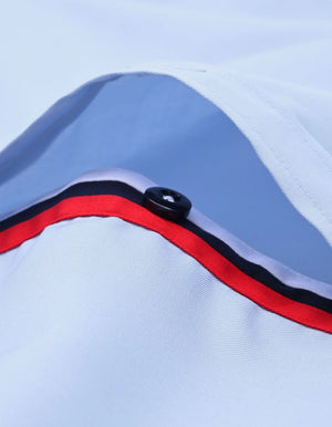 Himmelblaues Twill-Hemd mit Union Jack Kontrastbesatz - Herrenhemd - Brian Oak - 5