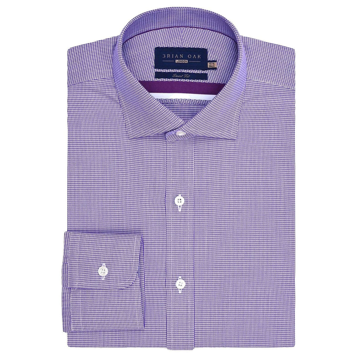 Chemise à carreaux violette et blanche homme - Brian Oak - 1