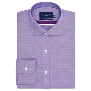 Chemise à carreaux violette et blanche homme - Brian Oak - 1