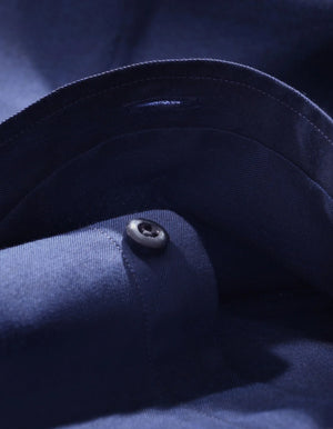 Chemise habillée coton facile à repasser bleu marine homme - Brian Oak - 5