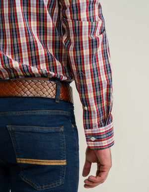 Homme Chemise à carreaux multicolores coton - Brian Oak - 5