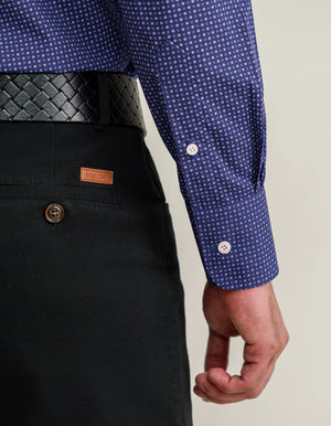Chemise motif bambou bleu égyptien homme - Brian Oak - 6