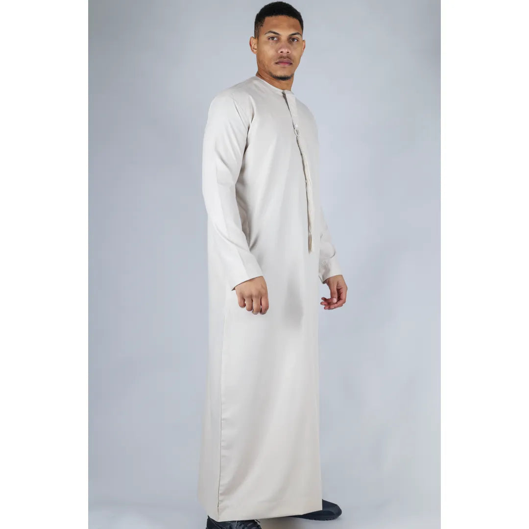 Thobe pour homme dishdasha tunique des émirats Oman arabe tenue musulmane kaftan Eid avec pampille