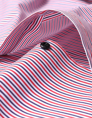 Camisa formal rayas rojo azul hombre - Brian Oak - 5