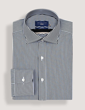 Chemise formelle rayée noir et blanc homme coton - Brian Oak - 5