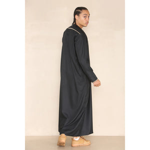 110_thobe_Black_L - 56, 110_thobe_Black_M - 54, 110_thobe_Black_S - 52, 110_thobe_Black_XL - 58, 110_thobe_Black_XXL - 60