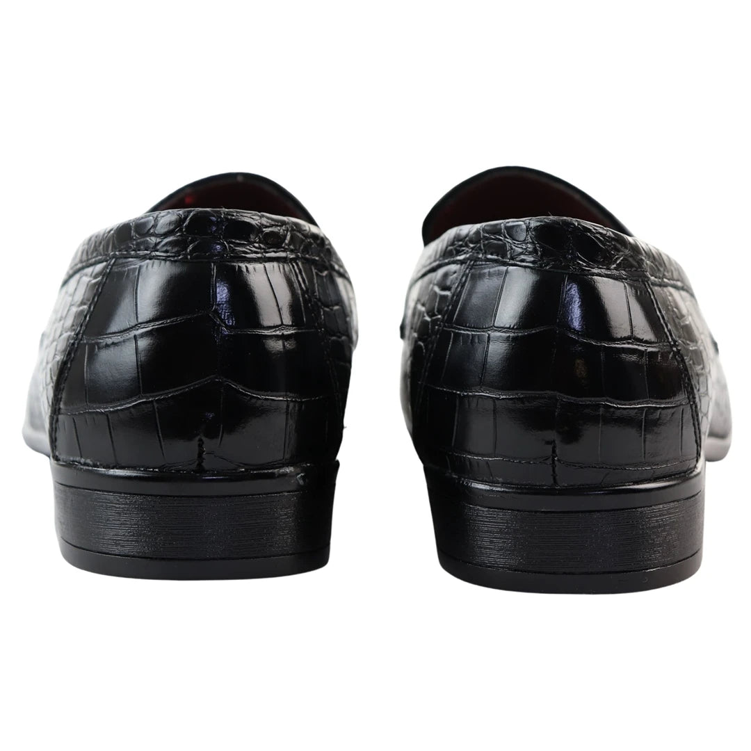 Mocassins homme loafers doublure cuir sans lacets style habillé formel