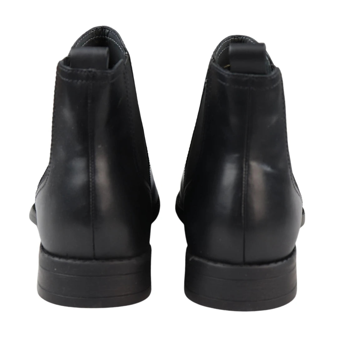 Mens black sales leather casual boots