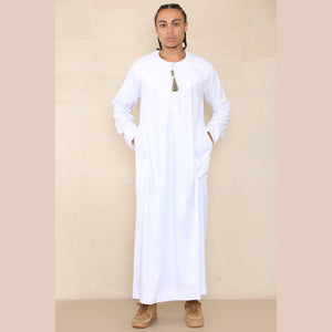 105_thobe_White-gold_L - 56, 105_thobe_White-gold_M - 54, 105_thobe_White-gold_S - 52, 105_thobe_White-gold_XL - 58, 105_thobe_White-gold_XXL - 60